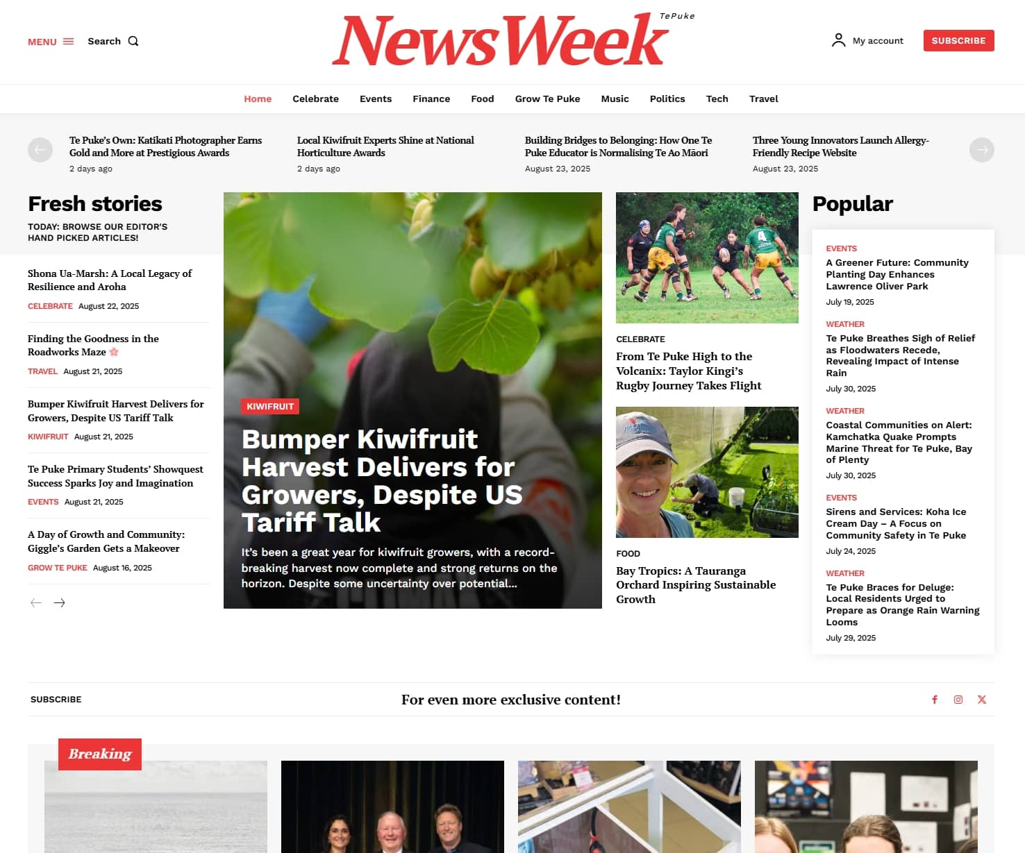 Te Puke Newsweek: The Heart of Local News, Reimagined