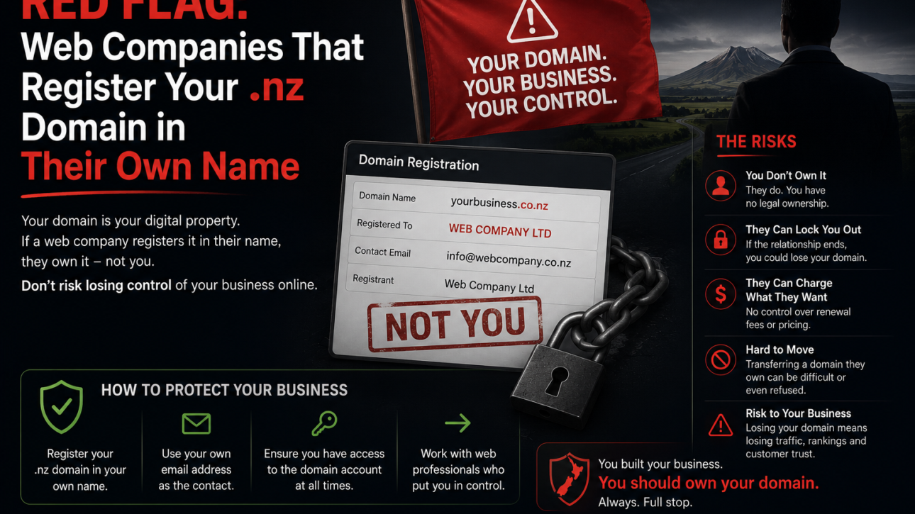 Red Flag Web Companies That Register Your .nz Domain in Their Own Name