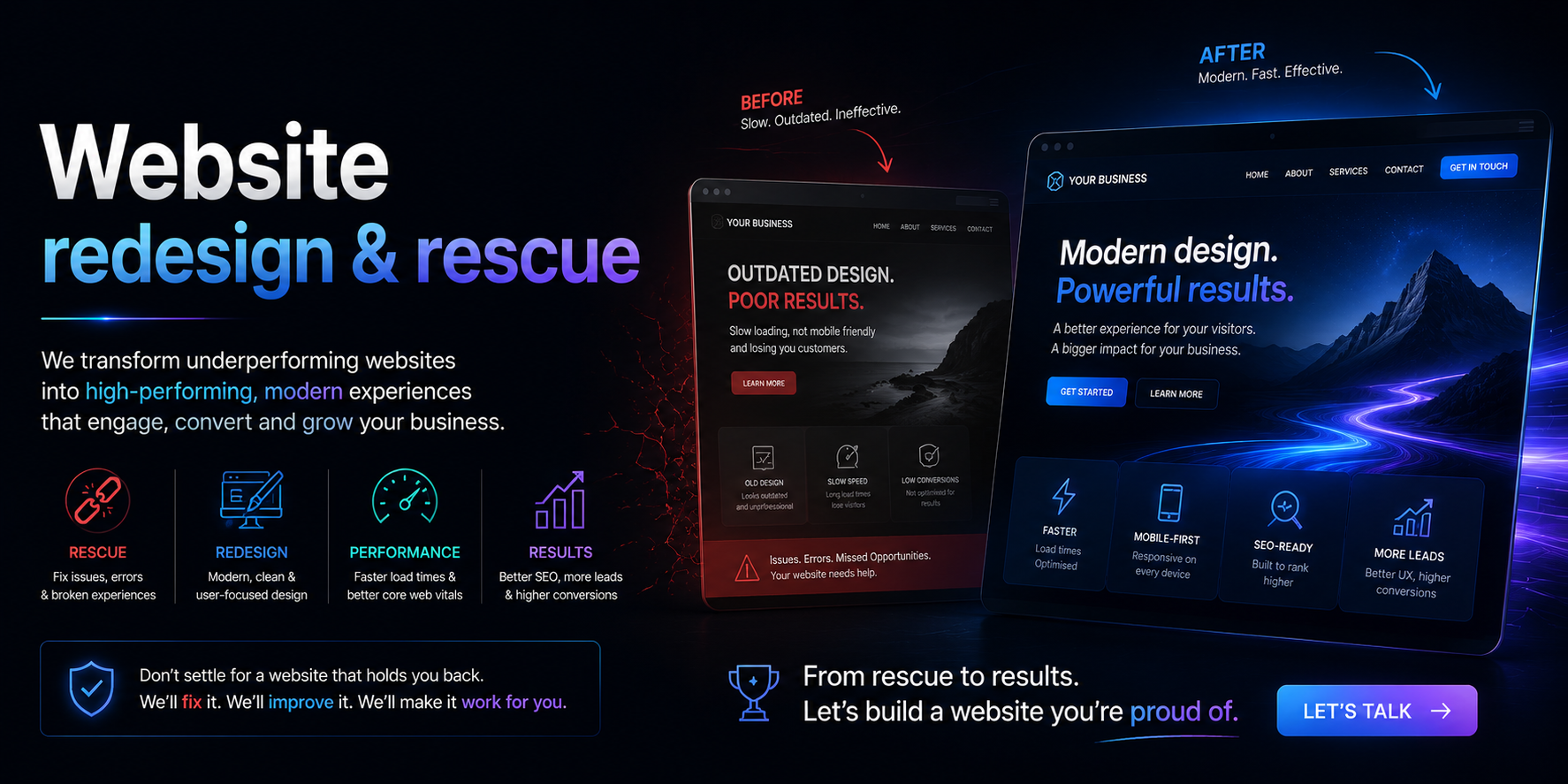 Website redesign & rescue