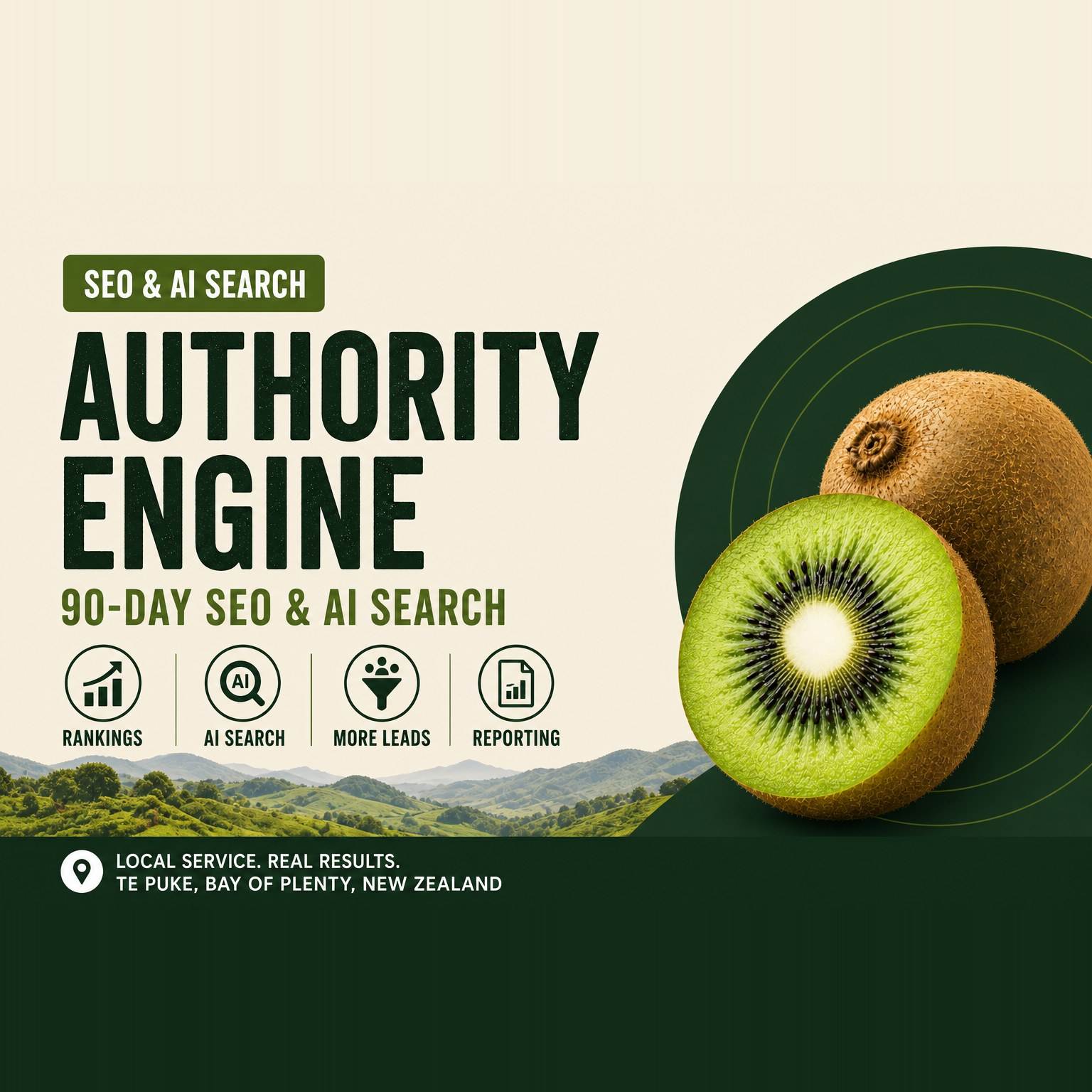 SEO & AI Search Authority Engine | web design & SEO in Te Puke, Bay of Plenty — Te Puke Digital