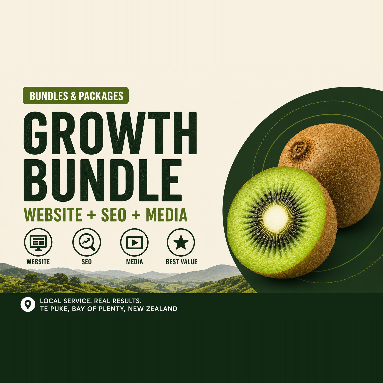 Growth Bundle — Website + SEO + Media | web design & SEO in Te Puke, Bay of Plenty — Te Puke Digital