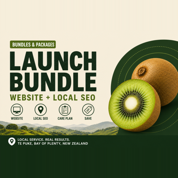 Launch Bundle — Website + SEO | web design & SEO in Te Puke, Bay of Plenty — Te Puke Digital