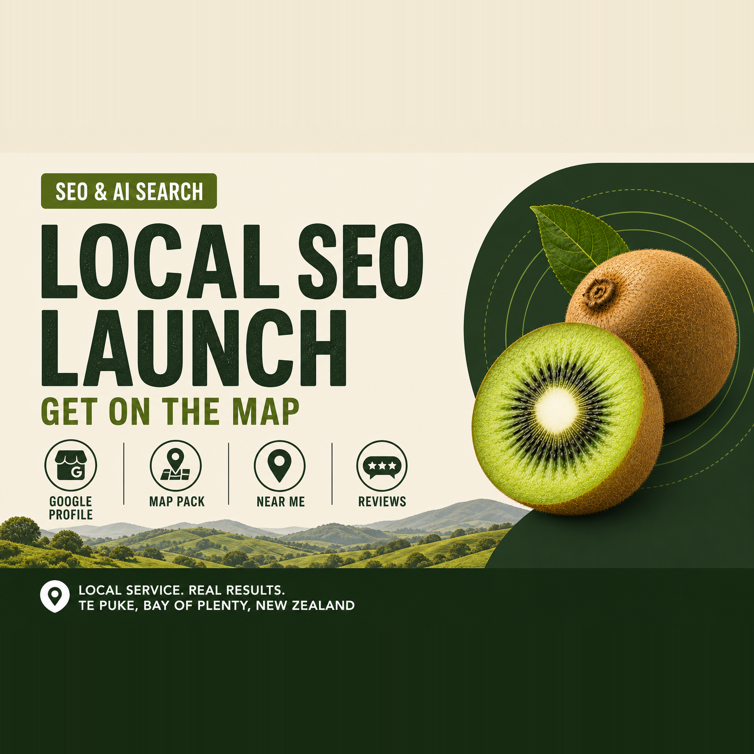 Local SEO Launch | web design & SEO in Te Puke, Bay of Plenty — Te Puke Digital