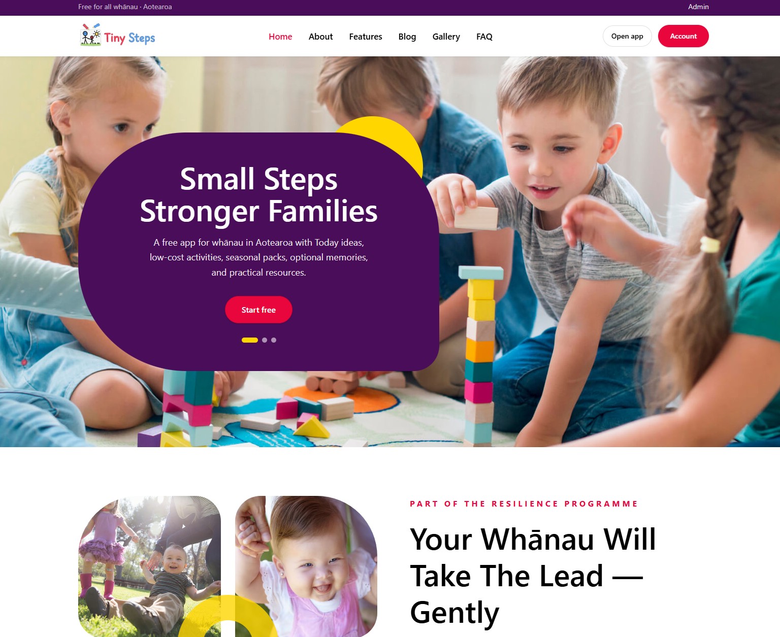 Building Tiny Steps: A Calm App for Everyday Whānau Life